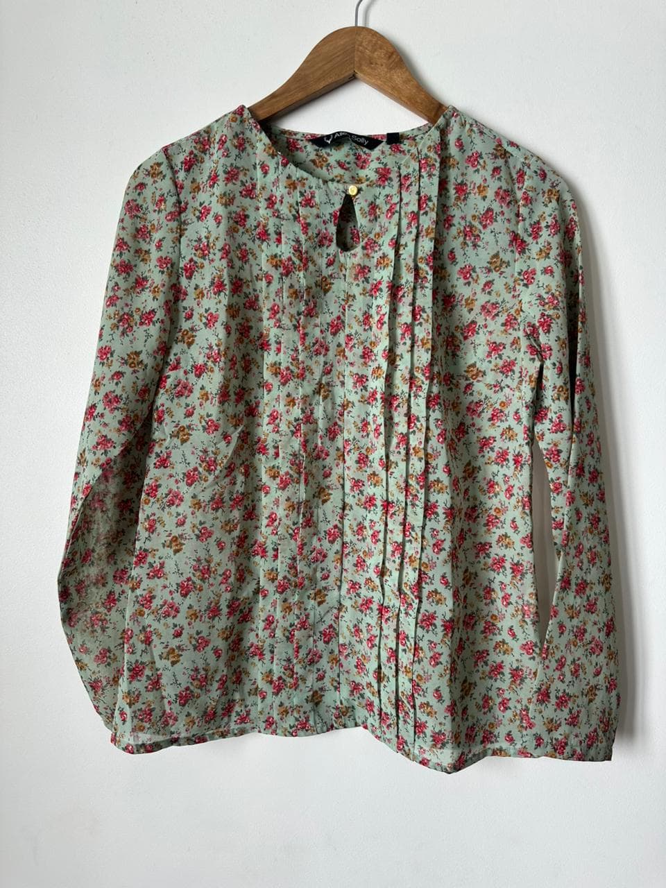 Mint Floral Cottagecore Blouse