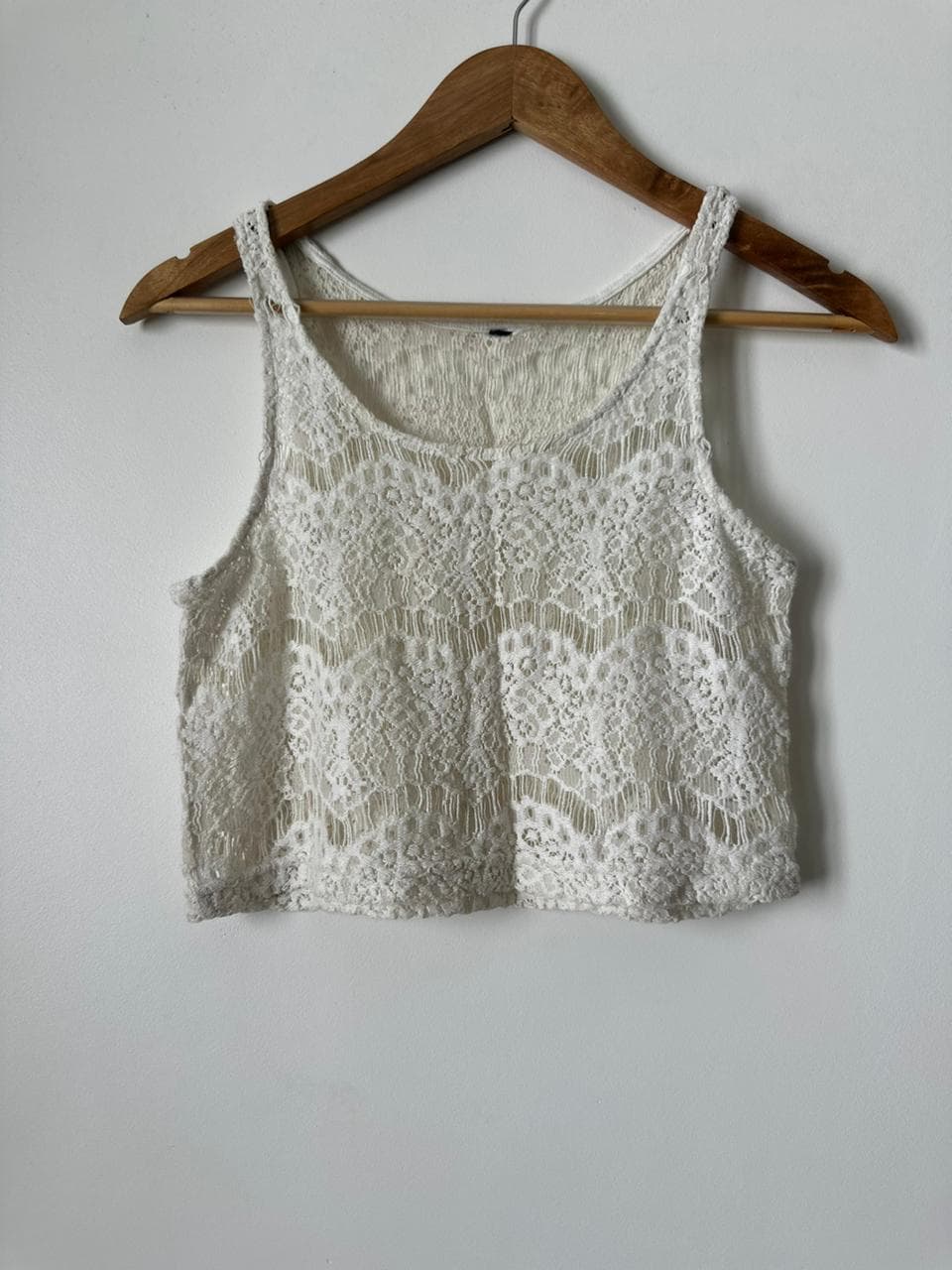 Soft Girl White Lace Crop Top